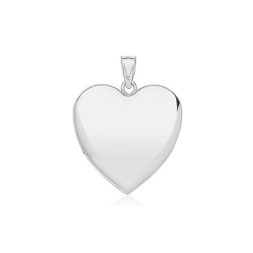 Silver Heart Locket - Large