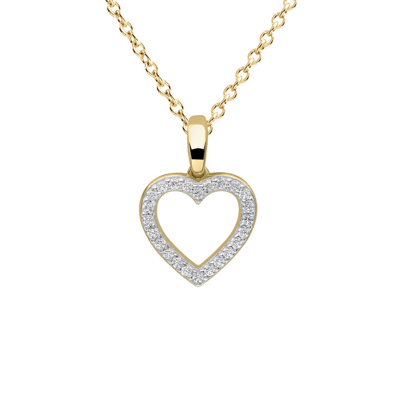 Diamonfire Pave Set Heart Pendant