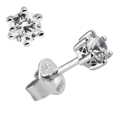 Diamonfire 6 Claw 3.00cts Solitaire Stud Earrings E5580