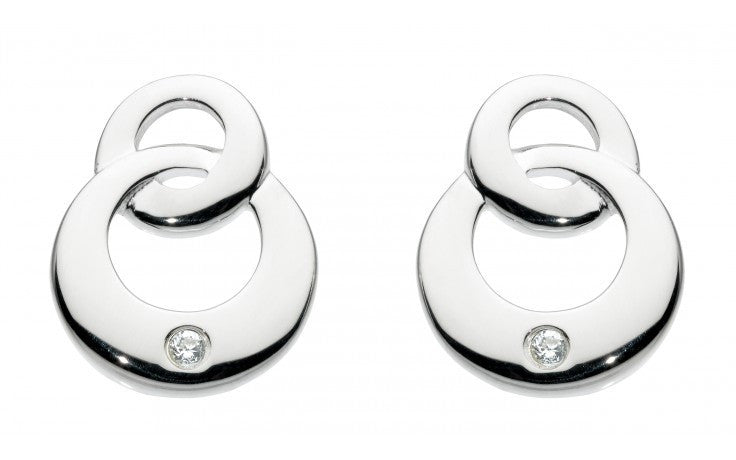 SILVER LINKING CIRCLES EARRINGS 4899CZ013 - Robert Openshaw Fine Jewellery