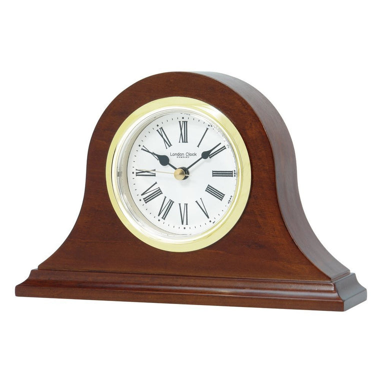 LONDON CLOCK CO DARK WOOD NAPOLEON MANTLE CLOCK 06318