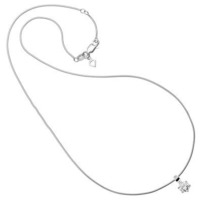 Diamonfire Silver CZ 6 Claw Pendant 65-1004-1-082 - Robert Openshaw Fine Jewellery