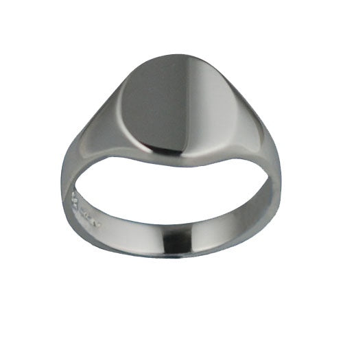 925 Silver Plain Oval Signet Ring G68S00