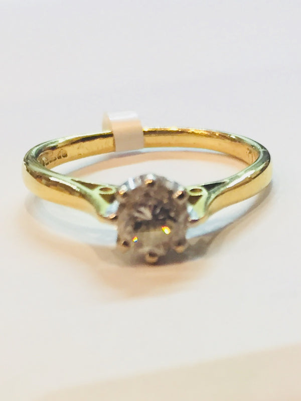 18ct Yellow Gold Single Stone 0.45cts Diamond Ring - BROOKE2 - Robert Openshaw Fine Jewellery