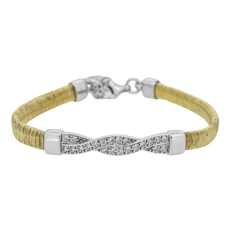 JOOLS SILVER & GOLD PLATED BRACELET CCB782-1YW
