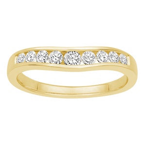 18ct White Gold Wishbone 0.37cts Diamond Eternity Ring JNS3027-WG