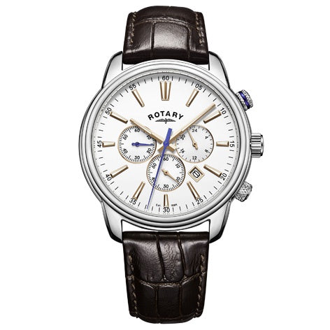 Rotary Monaco Mens Chronograph with Brown Strap GS05083/06