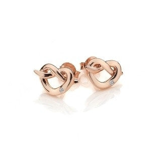 Hot Diamonds Infinity Heart Rose Gold Plate Earrings DE451