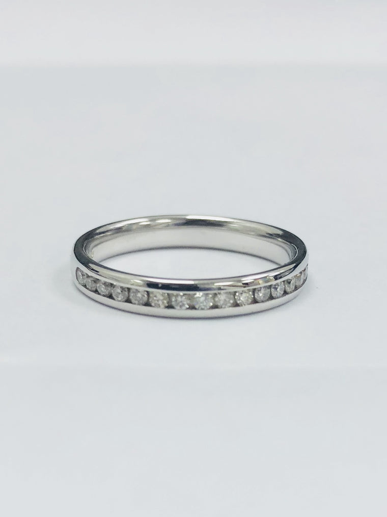 Platinum & Diamond Half wedding/Eternity Ring