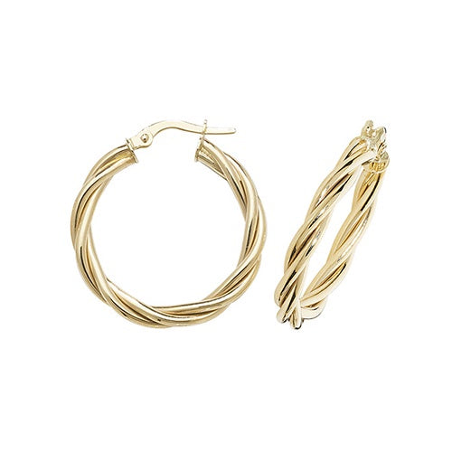 9ct Gold 20mm Hoop Earrings ER1006-20