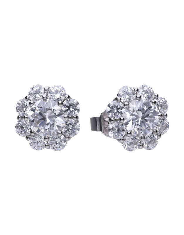 Diamonfire Flower Cluster Earrings E5587 - Robert Openshaw Fine Jewellery