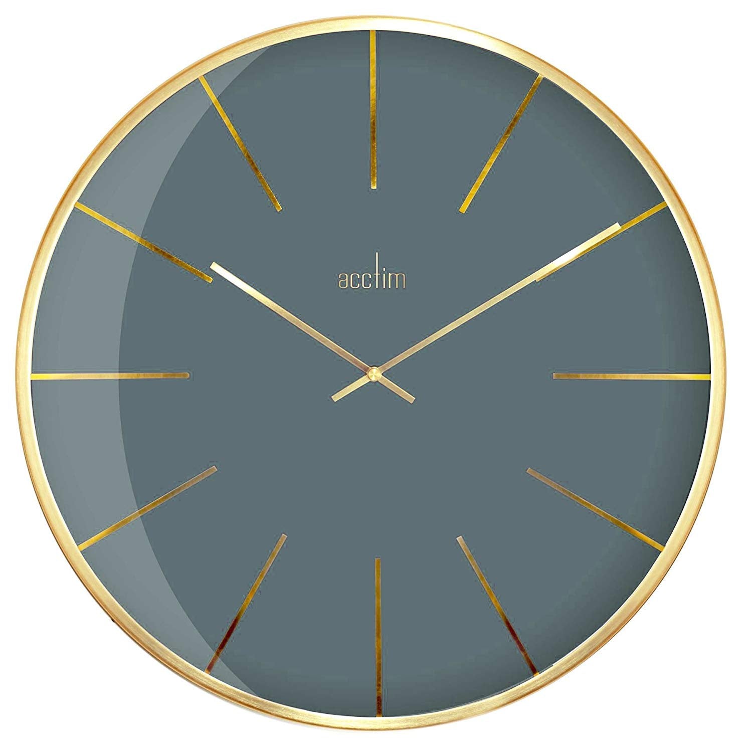 Acctim "Luxe" 40cm Dark Marble & Domed Wall Clock 29433 - Robert Openshaw Fine Jewellery