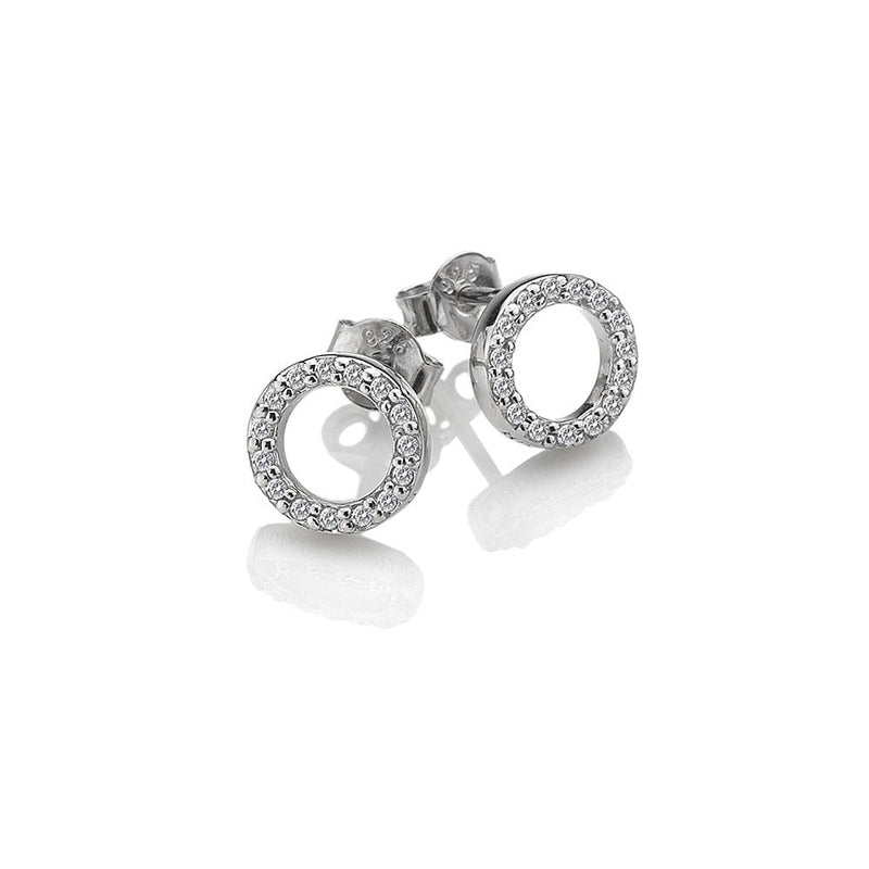 Hot Diamonds Silver Striking Circle Earrings DE534