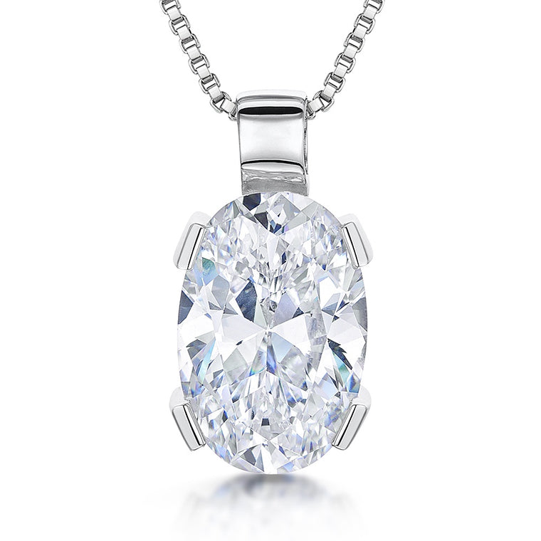 JOOLS 925 Oval CZ Necklace KPN2787