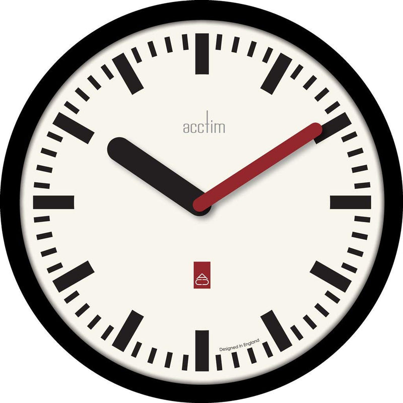Acctim "Morris" 25cm Wall Clock in Black 22453 - Robert Openshaw Fine Jewellery