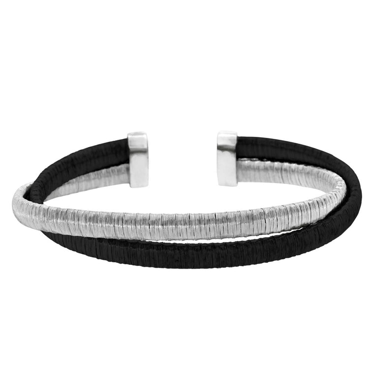 JOOLS 925 Double Cross Bangle CCB725BW