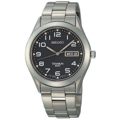 SEIKO TITANIUM 50M DAY DATE BRACELET WATCH SGG711P9 Robert