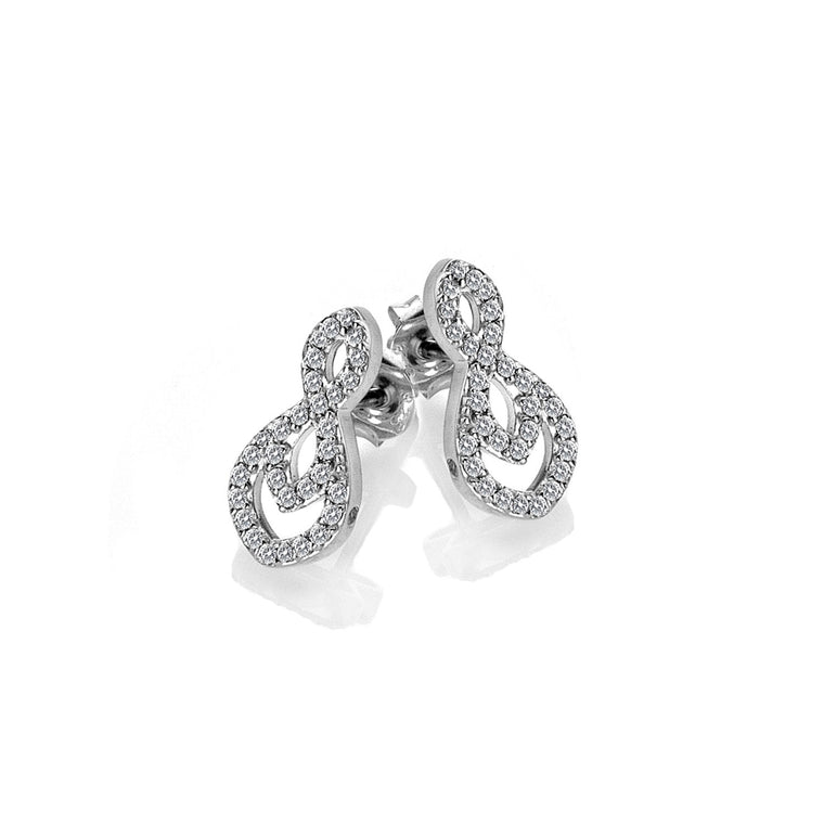 Hot Diamonds Silver White Topaz Earrings DE609
