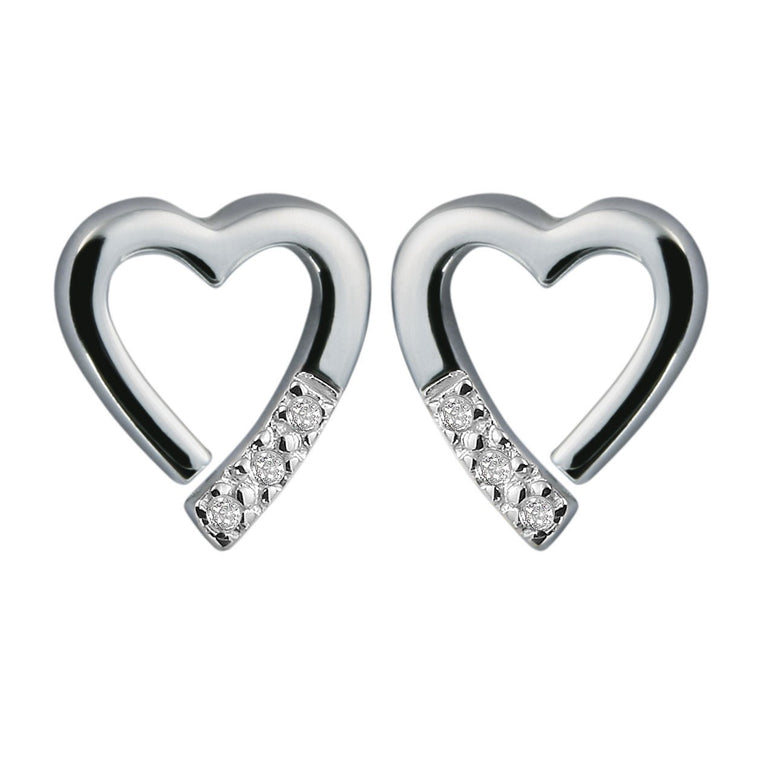 Hot Diamonds Silver Romantic Earrings DE110