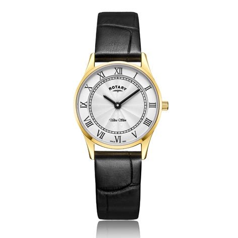 Rotary Ultra Slim Gold Stainless Steel Watch LS08303/01