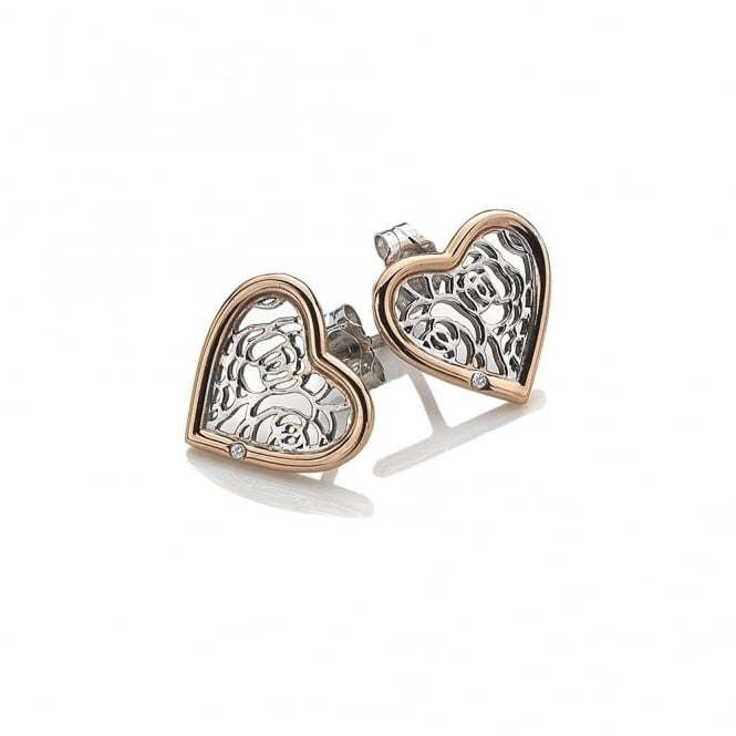 HOT DIAMONDS 925 FAITH HEART EARRINGS DE530 - Robert Openshaw Fine Jewellery
