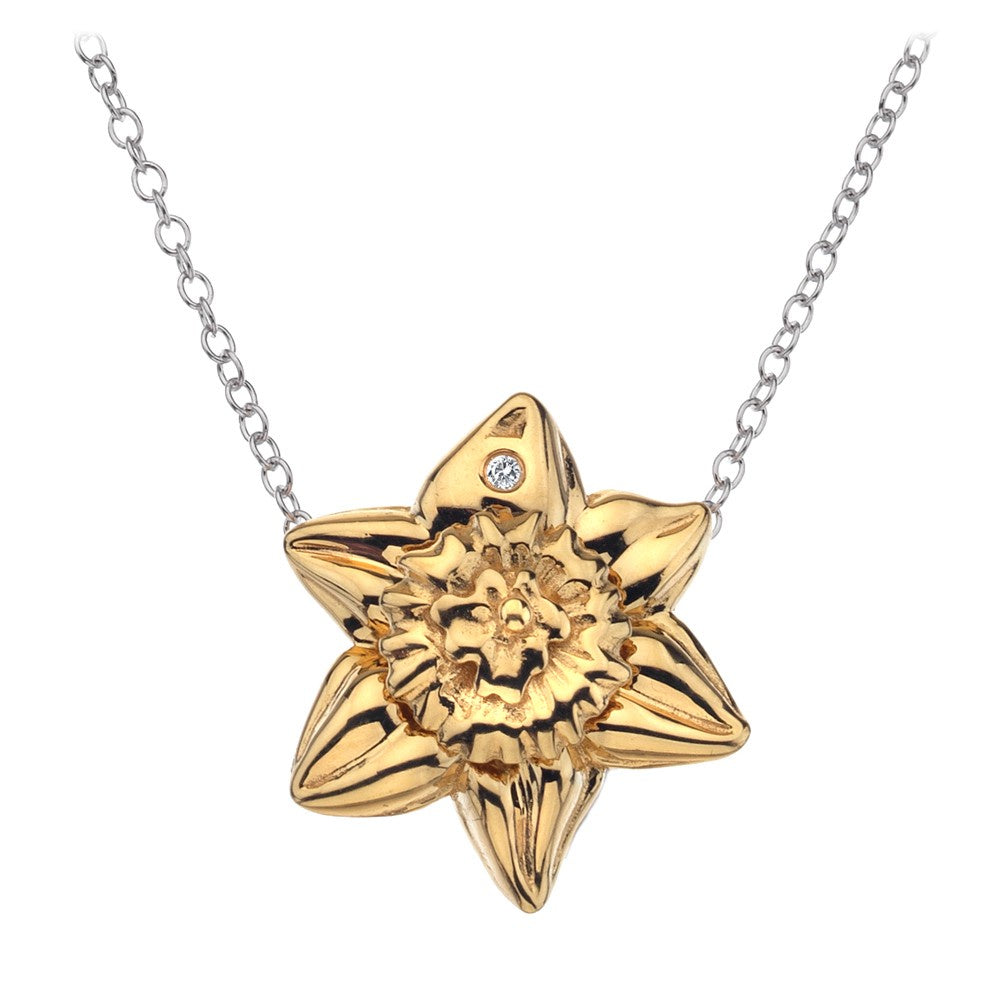 Hot Diamonds Silver Spring Daffodil Necklace DP389