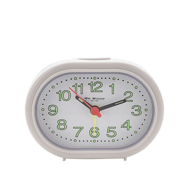 Oval Beep Alarm Clock - White