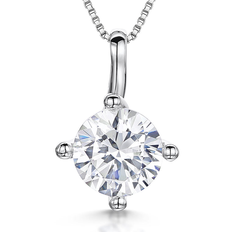 JOOLS 925 CZ Solitaire Pendant KPN2824