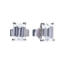 Diamonfire Emerald Cut Stud Earrings E5782