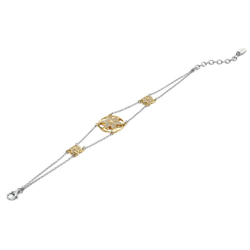 FIORELLI GOLD PLATED CZ PAVE BRACELET B4535C - Robert Openshaw Fine Jewellery