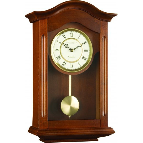 LONDON CLOCK CO WALNUT PENDULUM CLOCK 25054