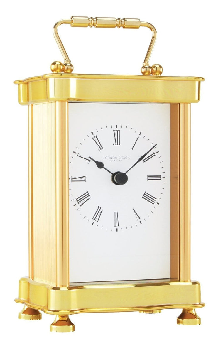 LONDON CLOCK CO GOLD FINISH CARRIAGE CLOCK 02076