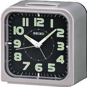 SEIKO SILVER ALARM CLOCK QHK025S