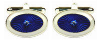 BLUE/WHITE STARBURST CUFFLINKS 901518