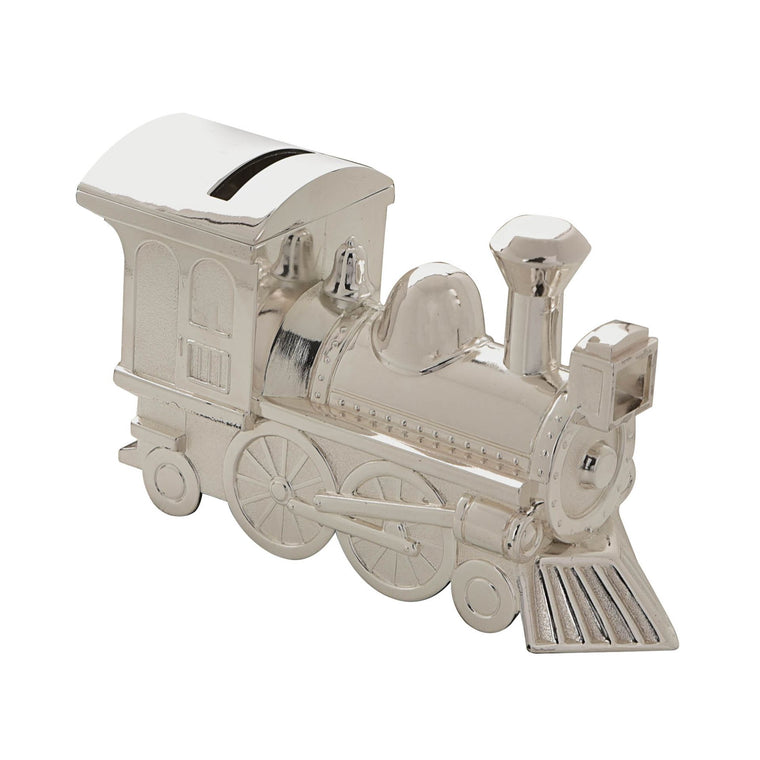 Silver Plated Train Money Box - Large