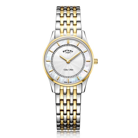 Rotary Ultra Slim Two Tone Gold Quartz Watch LB08301/41
