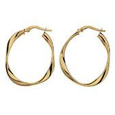 9CT YELLOW GOLD 3mm HOOPS GHE261