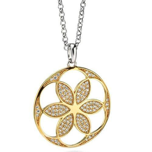 FIORELLI SILVER AND GOLD PLATED PENDANT P4117C - Robert Openshaw Fine Jewellery