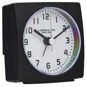 LONDON CLOCK CO BLACK ALARM CLOCK 34372