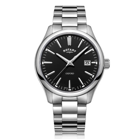 Rotary Oxford Black Stainless Steel Quartz Watch GB05092/04