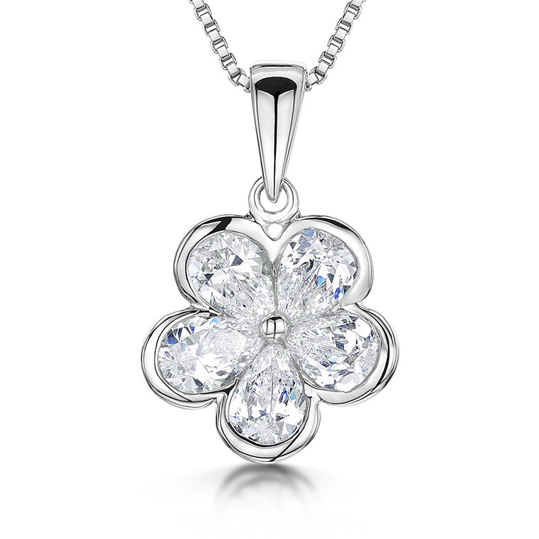 JOOLS 925 CZ Flower Pendant KPN2817