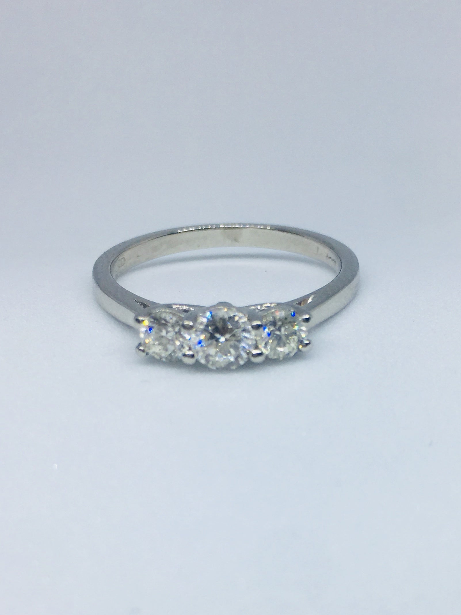Platinum 0.55ct Three Stone Diamond Ring