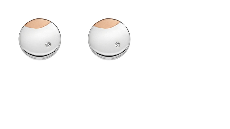 HOT DIAMONDS SILVER LUNAR ECLIPSE STUD EARRINGS DE423