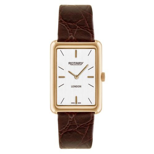 ROTARY GENTS GOLD PLATRED STRAP WATCH GS90991/02