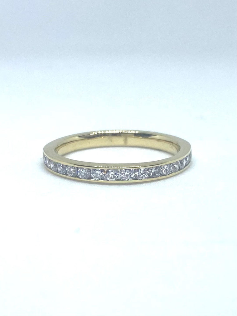 18ct Yellow Gold 0.40cts Half Eternity Ring R5019F1