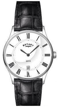 ROTARY GENTS 1895 ULTRA SLIM STRAP WATCH WITH DATE GS08200/01 - Robert Openshaw Fine Jewellery