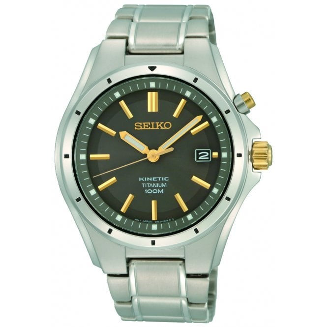 Seiko Gents Kinetic Titanium Bracelet Watch SKA765P1