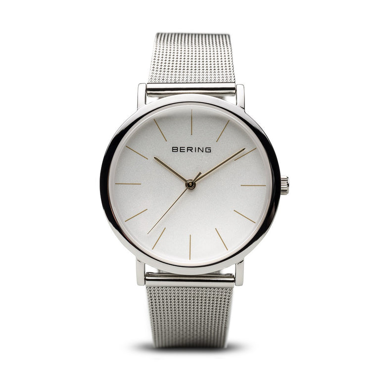 Bering Unisex Classic Polished Silver Watch 13436-001