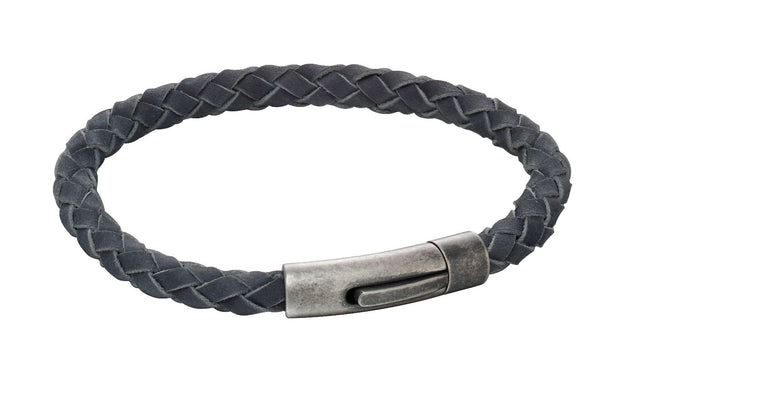 Fred Bennett Grey Leather Bracelet B5167