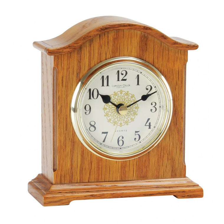 LONDON CLOCK CO OAK FINISH MANTLE CLOCK 03090